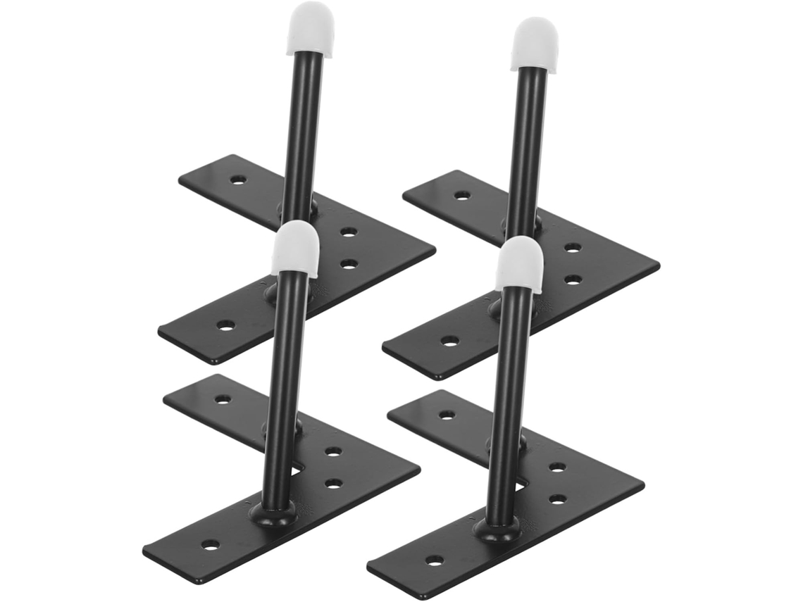 Conjunto De 4 Pés Metal Para Móveis Com Formato Especial E Protetores Contra Arranhões, Oferecendo Suporte Robusto Para