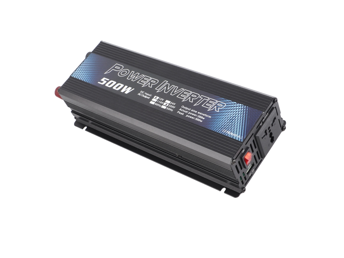 Inversor De Energia Para Carro De Onda Senoidal 500w Com Porta Usb E Cooler, 12v Cc Para Ca