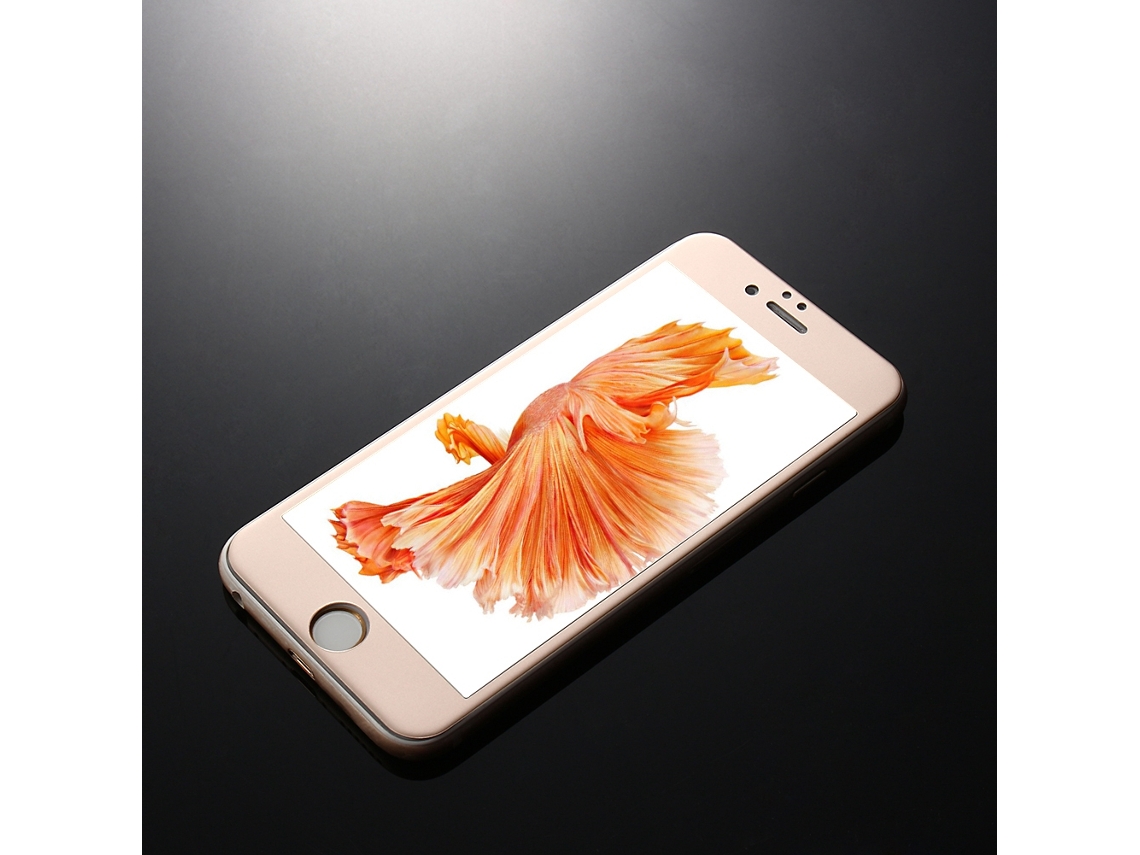 Filme de vidro temperado dourado para iPhone, resistente a riscos e borda curva EOOCOO