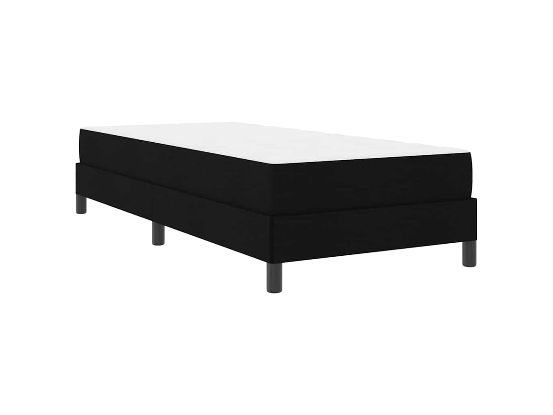 Conjunto 1 Cama Box Vidaxl Preto Tecido (100 X 200 Cm)