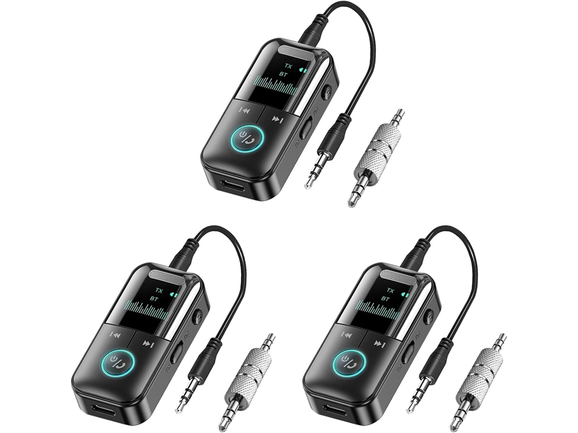 Transmissor E Receptor Bluetooth 5.4 Triplo Para Dispositivos Compatíveis