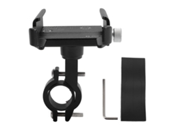 Suporte Para Celular De Ciclismo Rotativo 360° De Liga De Alumínio Anti-shock Para Scooter Elétrico Preto