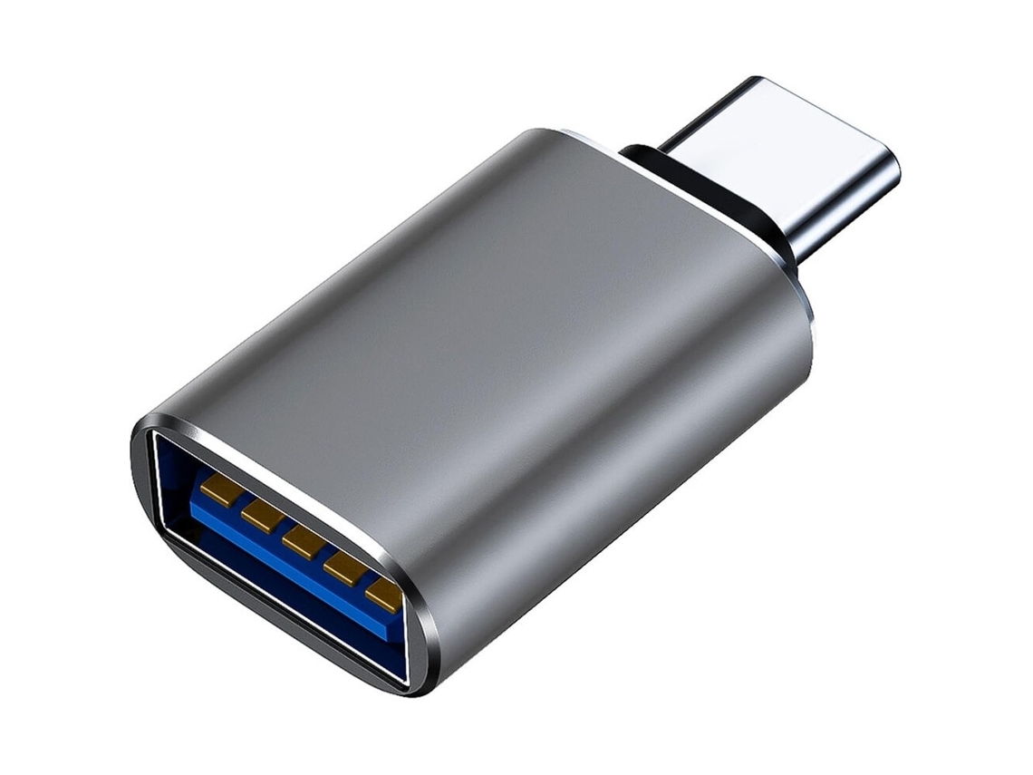 Adaptador Usb C para Usb 3.1 com Otg, com carcaça metálica e grip AOZORZ