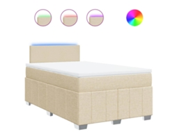 Box Spring Bed, Box Spring Beds Vidaxl Creme Tecido (120 X 190 Cm)