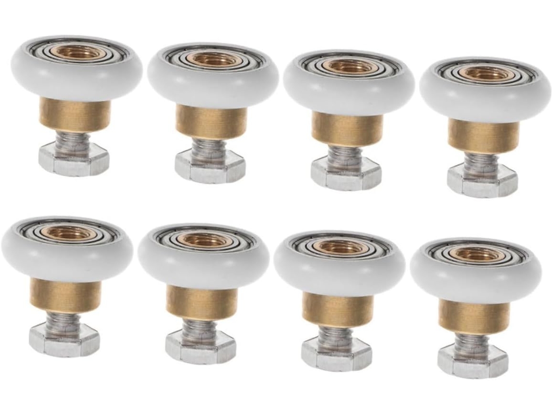 Conjunto De 8 Rodízios Para Porta De Box De Vidro Com Anel De Vedação Para Banheiros Gokoco