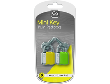 Mini Key Twin Padlocks Go Travel (yellow/green)