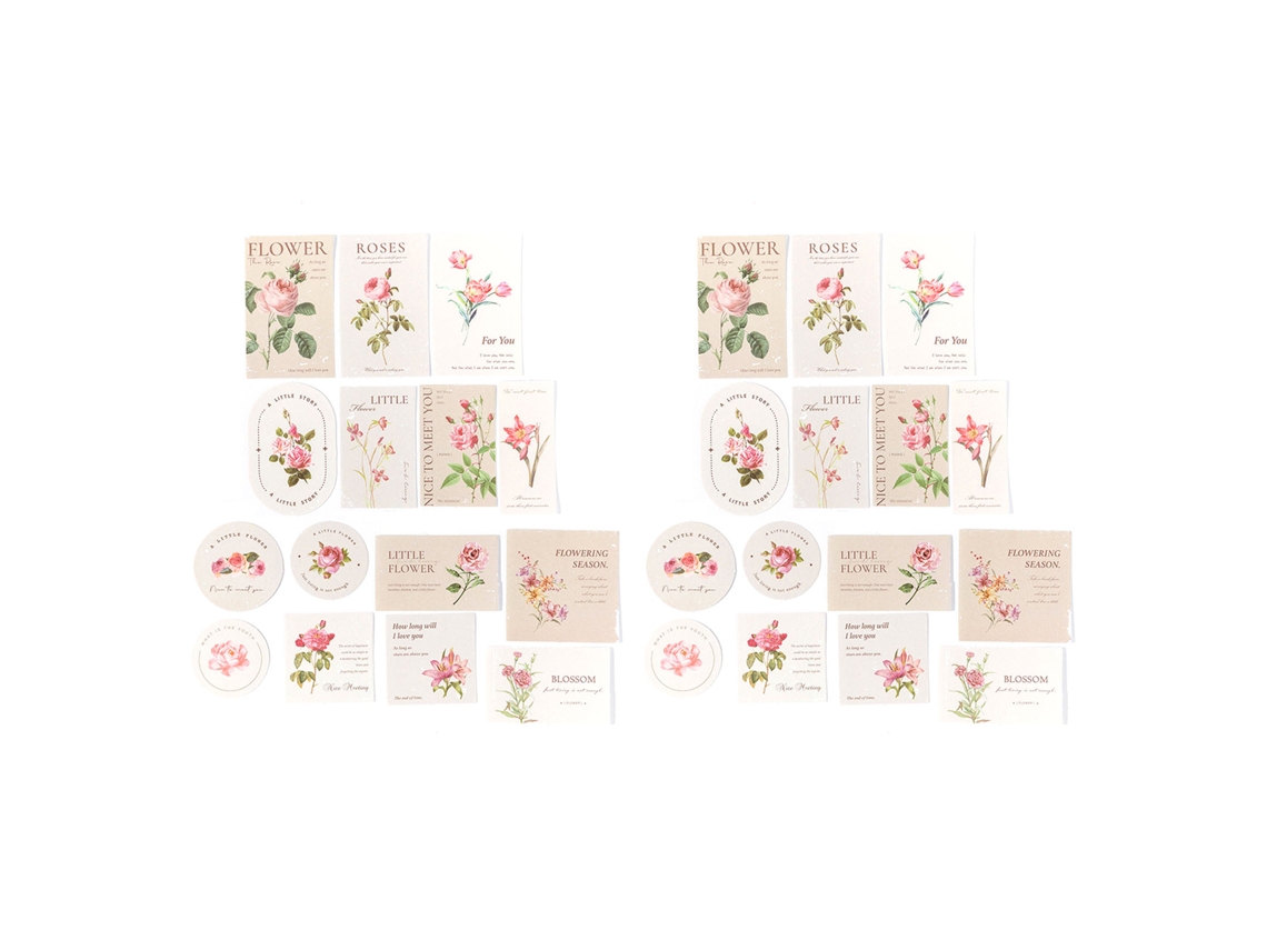 30 Adesivos de Plantas Decorativos Diy para Scrapbook Papelaria Cartões Rosa com S/MARCA