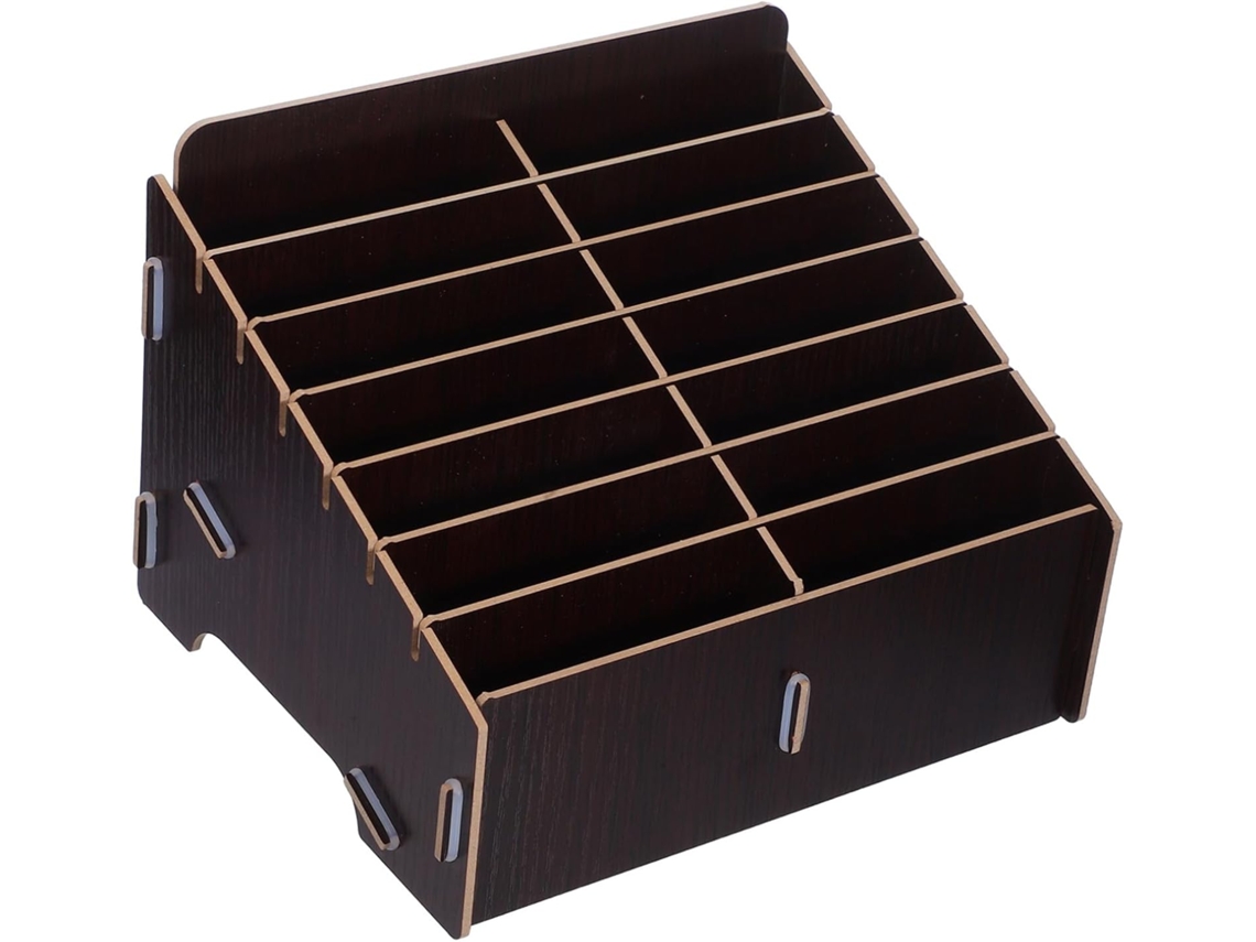 Organizador De Celular De Madeira, Suporte Para Guardar Celulares, Organizador Para Sala De Aula Gokoco