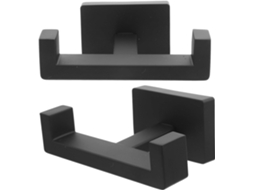 Ganchos De Parede Healeved Em Aço Inoxidável Preto, 2 Unidades, Com Extremidades Duplas, Para Cozinha E Lavanderia