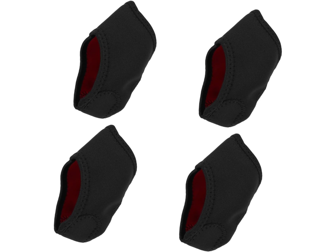Suportes De Calcanhar Protetores, 2 Pares De Neoprene Preto
