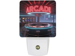 Luminária Noturna De Parede Com Sensor Crepuscular, Led 0,5w, Estilo