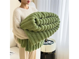Cobertor de Pelúcia Artificial Quentinho com Estampa Coelho Perfeito para o Outono Feito em Fleece Coral Macio