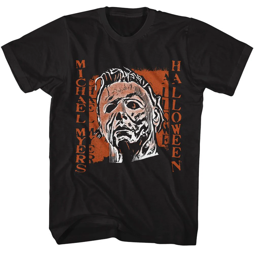 Unisex Adult T-shirt Rockinstone Halloween Movie Spooky Myers Black Sizexxxl