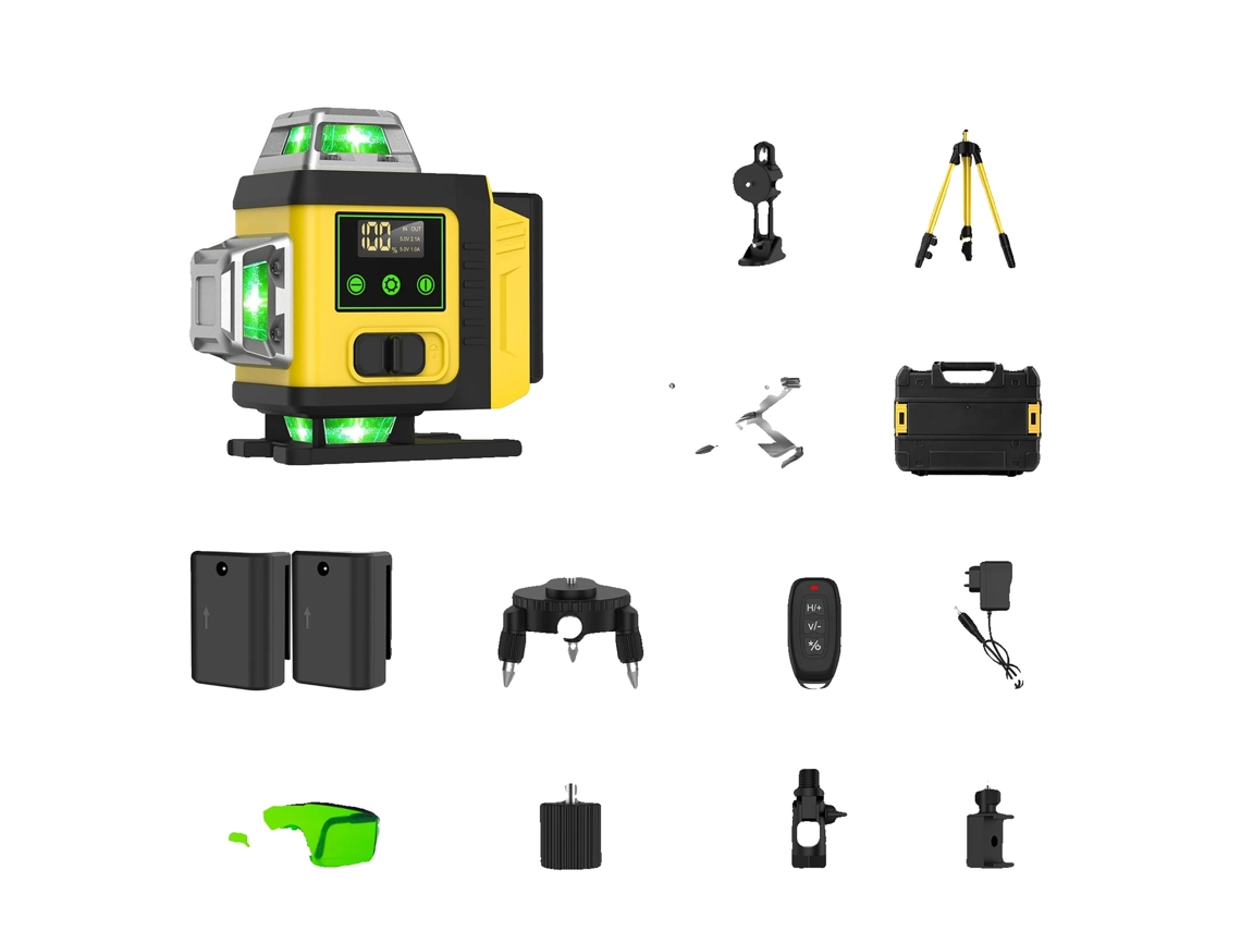 Nível A Laser, Visibilidade De 360 Graus, Função De Autonivelamento, 2 Bateria