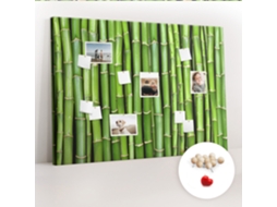 Quadro De Cortiça Parede De Bambu Para O Escritório Espelharte (140x100 Cm)