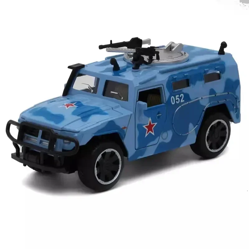 (azul) Miniatura De Carro Em Liga Metálica Na Escala 1:32, Com Luzes E Música, Portas Que Abrem E À Prova De Explosão.