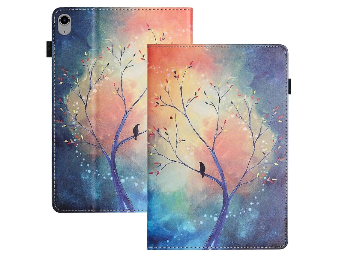 Capa De Couro Inteligente Para Tablet Lenovo Tab P11 Com Textura De Lichia Costurada