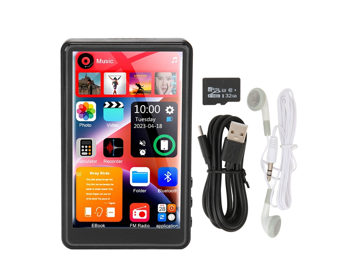 Leitor Mp3/mp4 Bluetooth Yizhood X20 4.0inch Memória Integrada De 16g (32g Tf Preto)