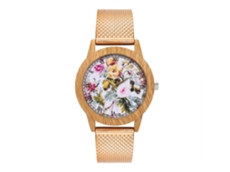 Reloj De Pulsera De Cuarzo Simple Para Hombre Y Mujer Con Cinturón De Silicona Mesh Zhoulianfa (oro Rosa)