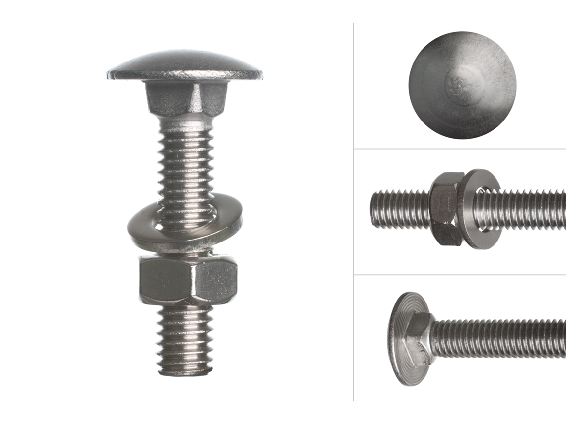 Parafuso Cabeça Redonda de Aço Inox M6 X 30 Mm 50 Peças WOVAR