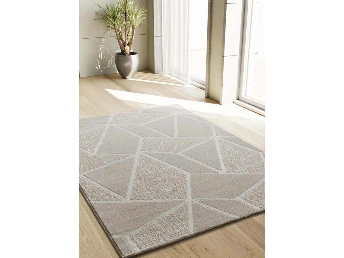 Tapete Interior Geométrico - Atticgo - Sensation Branco 80x150 Cm