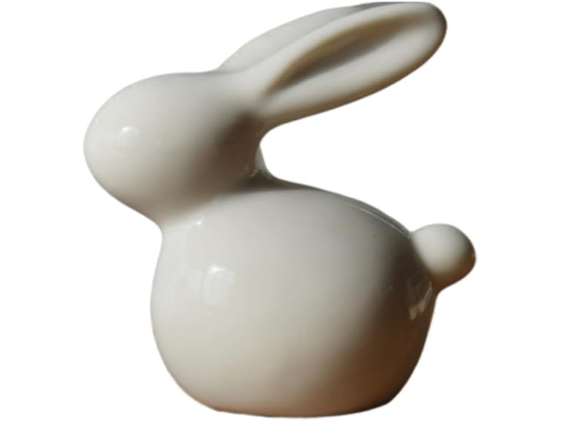 Miniatura Animal Cerâmica Branca Decoração Simples Exclusiva Feita Exibir Prateleira Mesa À Mão Sua GOKOCO