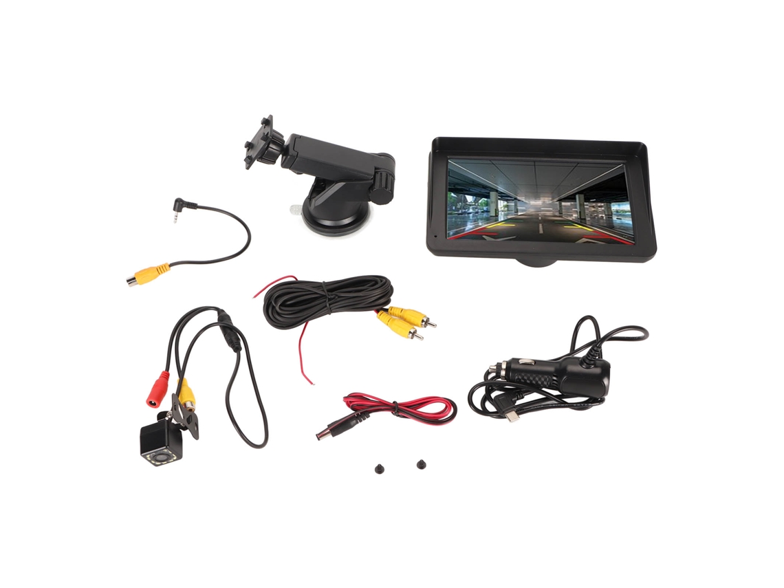 Estéreo Automóvel Portátil 7 Polegadas com Touchscreen Carplay Sem Fio Android Auto e Câmera Ré 12 Leds