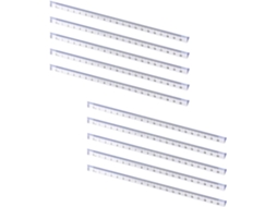 Trilhos triangulares genéricos de plástico transparente, tamanho 10, resistentes ao desgaste e fáceis de transportar.