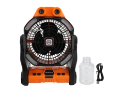 Ventilador Portátil Laxiscreed Com Spray E Temporizador, Uso Duplo, 7 Luzes, Recarregável E Motores Duplos