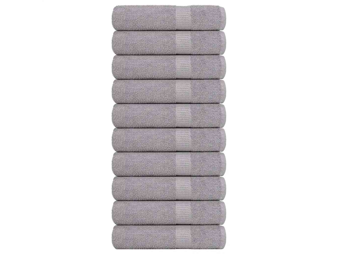 Hand Towel, Hand Towels Vidaxl Cinzeto Algodão (50 X 100 Cm)