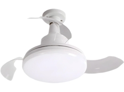 Ventilador De Teto Para Quarto - 3 Velocidades E Luz Tricolor
