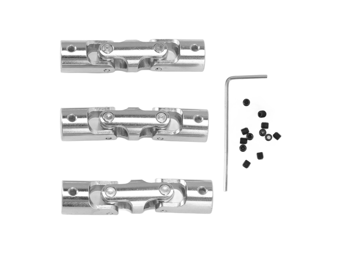 Mali 3pcs Juntas Universais de Aço com Diâmetro Interno 6mm a 6mm para Carros e Barcos de Modelo Rc
