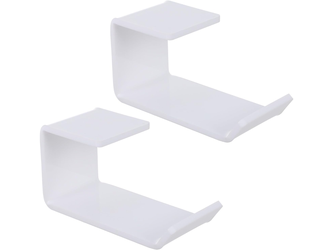 Suporte Para Fones De Ouvido Ciieeo Em Acrílico Branco, 2 Peças, Instalação Sem Danos, Gancho Para Fones De Ouvido