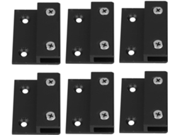 Conjunto De 6 Clipes De Alumínio Para Montagem Na Parede, Para Espelho E Suporte De Liga Preta.