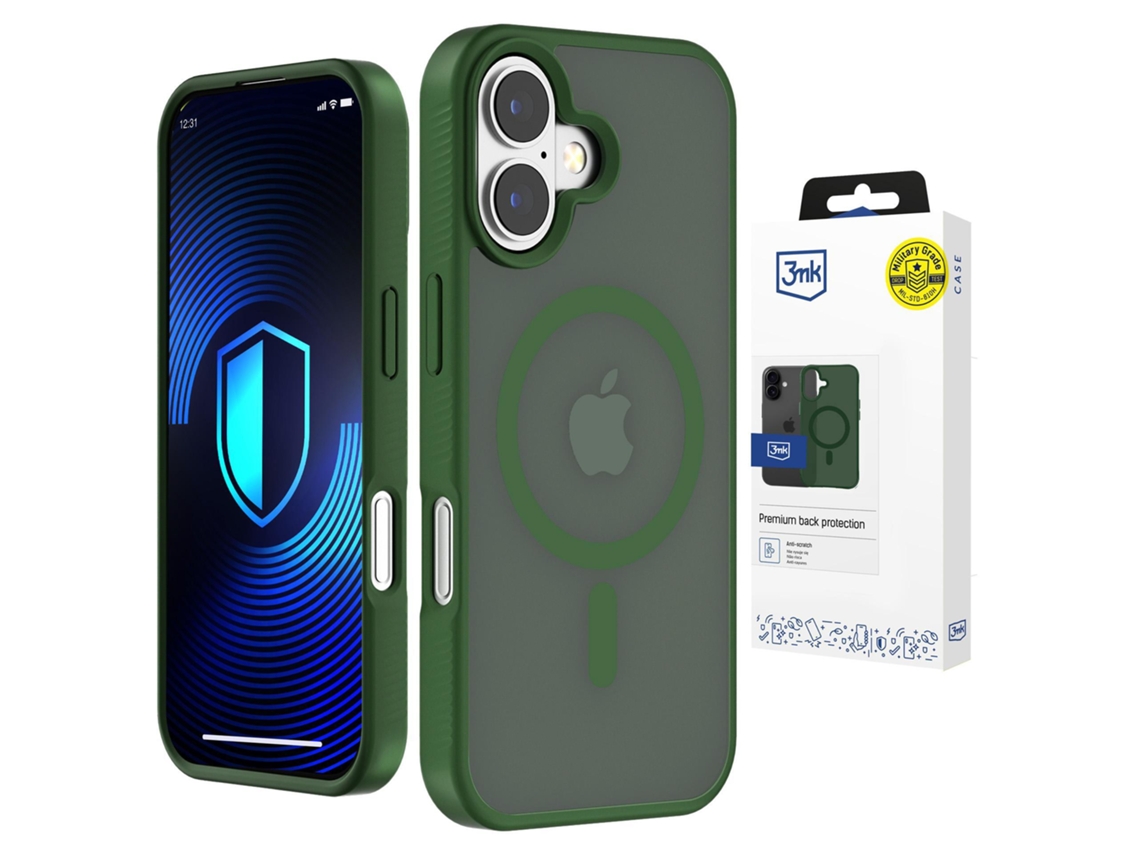 Capa Magnética 3mk Smoke Magcase Para Apple Iphone 16 Pro Com Proteção De Tela.