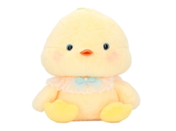 Mali boneco de Pelúcia de Galinha Cute 30cm com Laço Azul Suave Multifuncional para Decoração