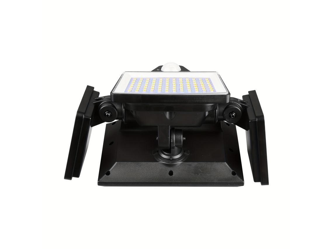Luminária Solar Led Com Sensor De Movimento, Energia Solar, Brilho Ajustável, Controle Remoto, 208 Led, Ip44 Para Exterior
