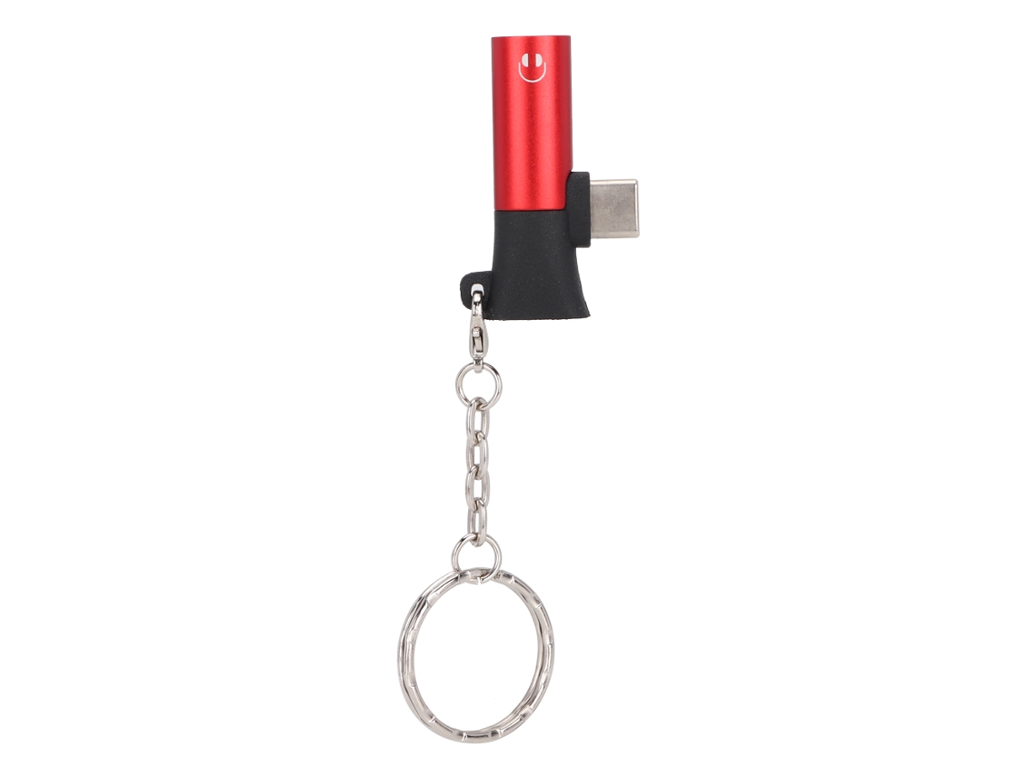 Adaptador 2em1 LAXISCREED 3.5mm Tipo c com Chaveiro