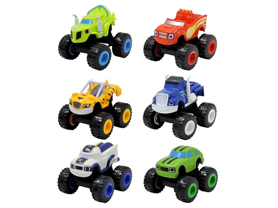 Conjunto De 6 Brinquedos Veículos Off-road Blaze Monster Machines Com Inércia Deslizante -aquaforge