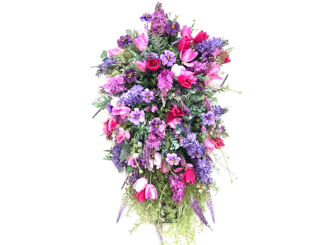 Girlanda De Tulipa Roxa Pequena Estilo C
