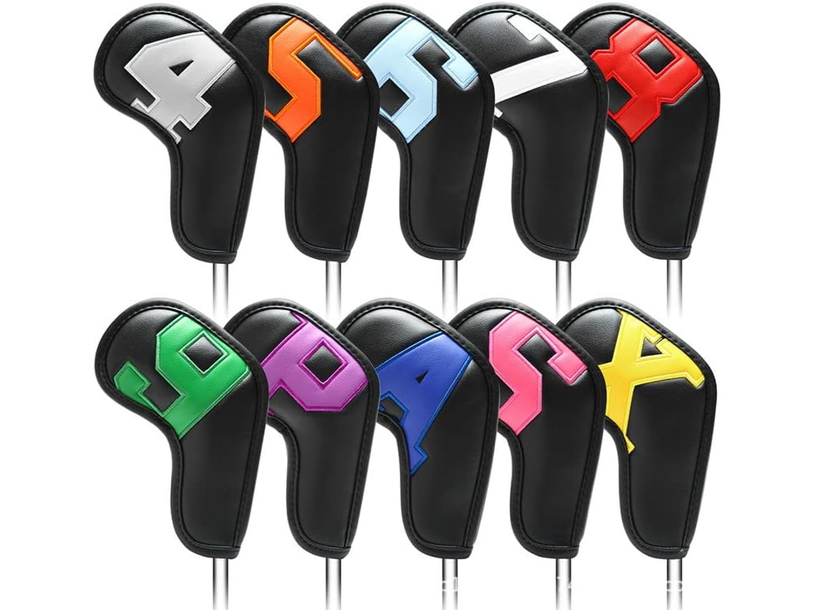 Conjunto de 10 Capas Protetoras para Tacos de Golfe (2 Cores)