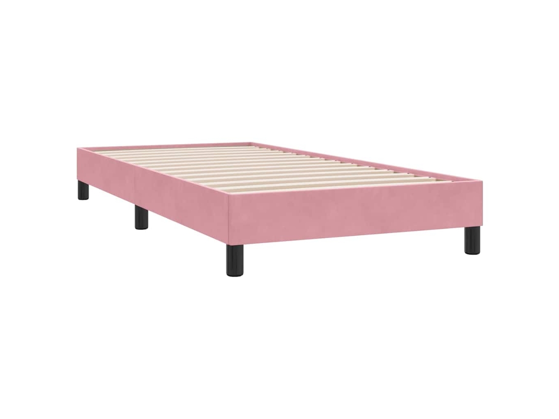 Bed Frame, Bed Frames Vidaxl Cor-de-rosa Veludo (90 X 210 Cm)