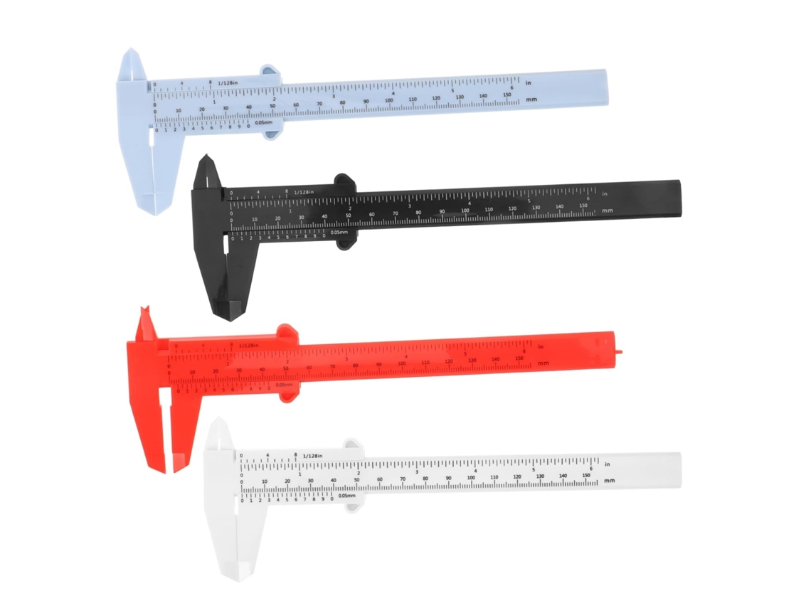 Conjunto De 4 Paquímetros Plástico 150 Mm, Ferramentas Medição