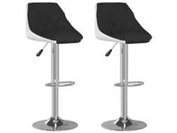 Bar Stool, Bar Stools Vidaxl Preto Couro Artificial (n/a)