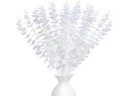 Penas De Eucalipto Artificial - Ambiente Natural - Conjunto De 20 - Plástico De Alta Qualidade - 38 Cm