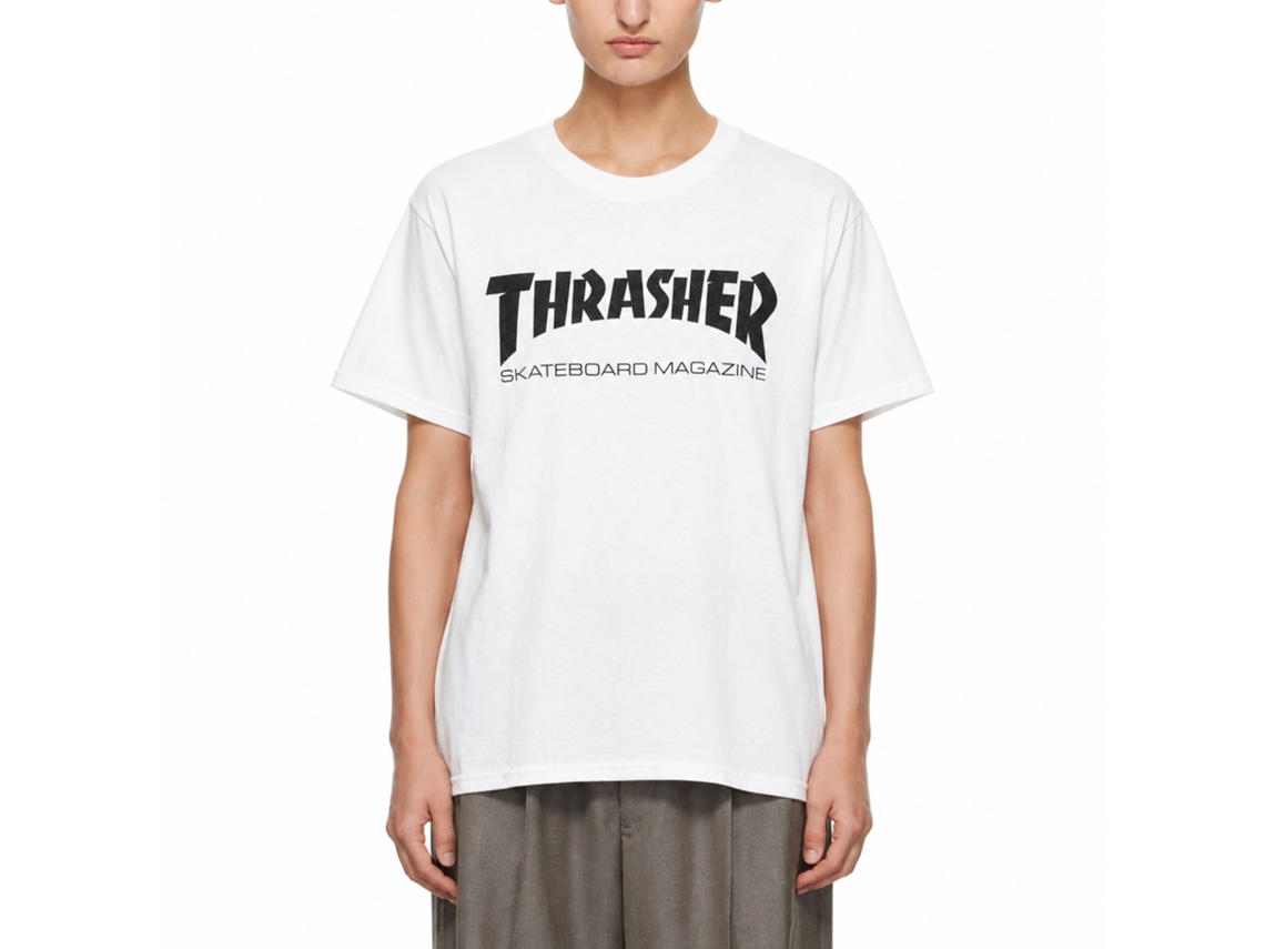 Thrasher Skate Mag Logo T-shirt White Usa Unisex Adults Size:l