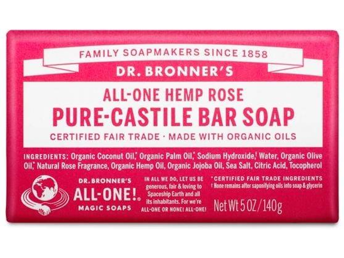 Champô Líquido DR. BRONNER'S Pure Castile Rosa  (140 gr)