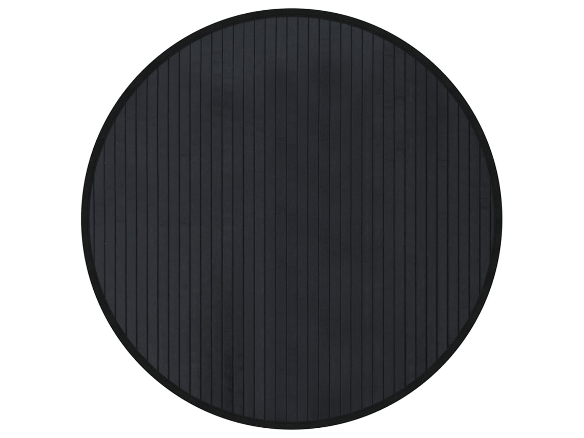 Tapete Redondo VIDAXL Bambu Preto 60 X 60 Cm