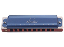 Harmonica Diatônica C - 10 Hórus - Inclui Caixa - Língua De Limpeza - Apropriado Para Adultos/crianças - Projeto Compacto 102x27,3x19,5mm - Harmonica