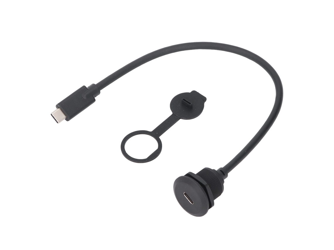 Cabo Adaptador Type C 3.1 Macho Para Fêmea Com Fixação Por Rosca, Carregamento Rápido Pd 60w, 10gbps, 4k 60hz
